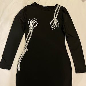 Shein body-con skeleton dress